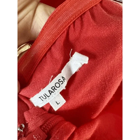 Tularosa Carrie Revolve Romper‎ Mini Dress Red White Woman's Size L - Picture 12 of 16